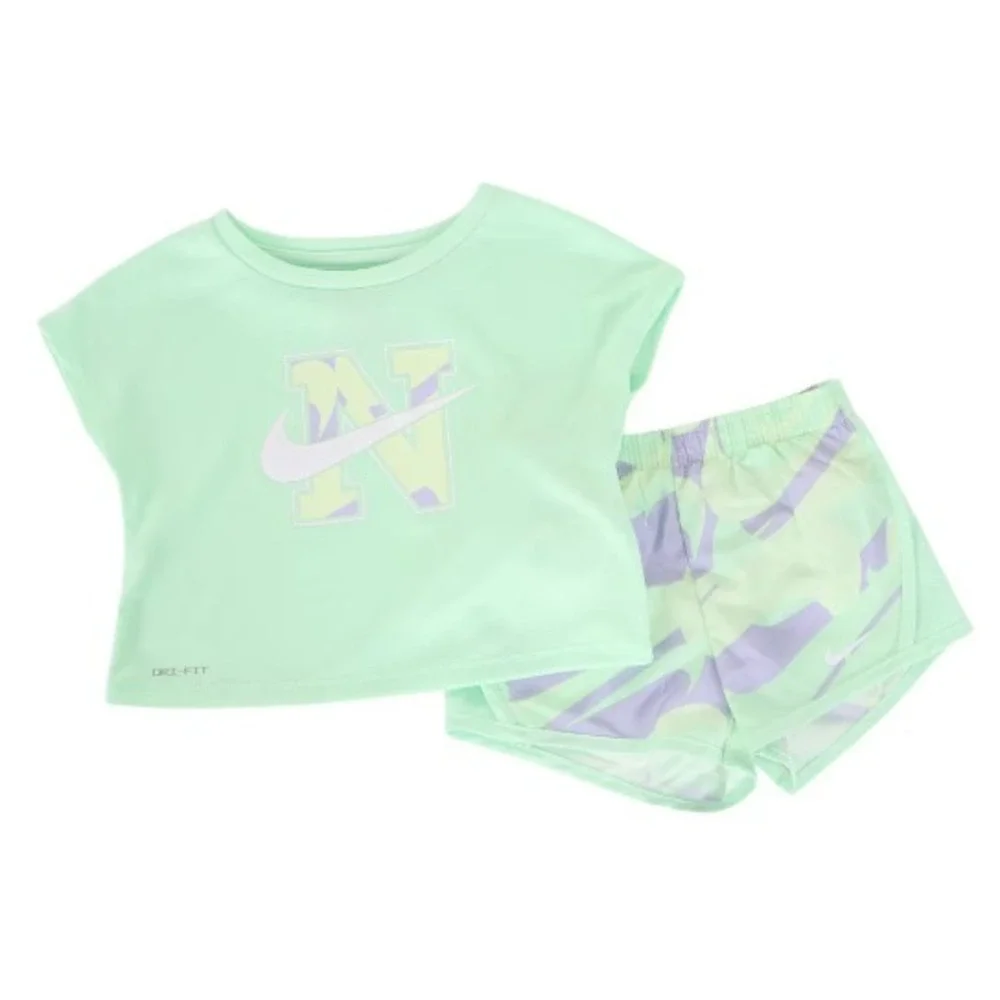 Nike‎ Toddler Dri-Fit Girls Short Set 26M008-P63, 2T - Picture 3 of 7